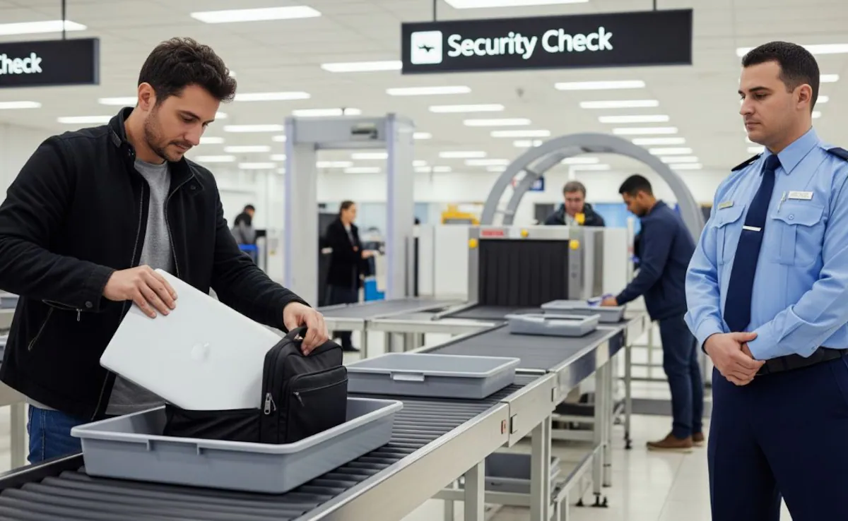 Passenger at Chennai Airport looking for lost baggage at the lost and found counter