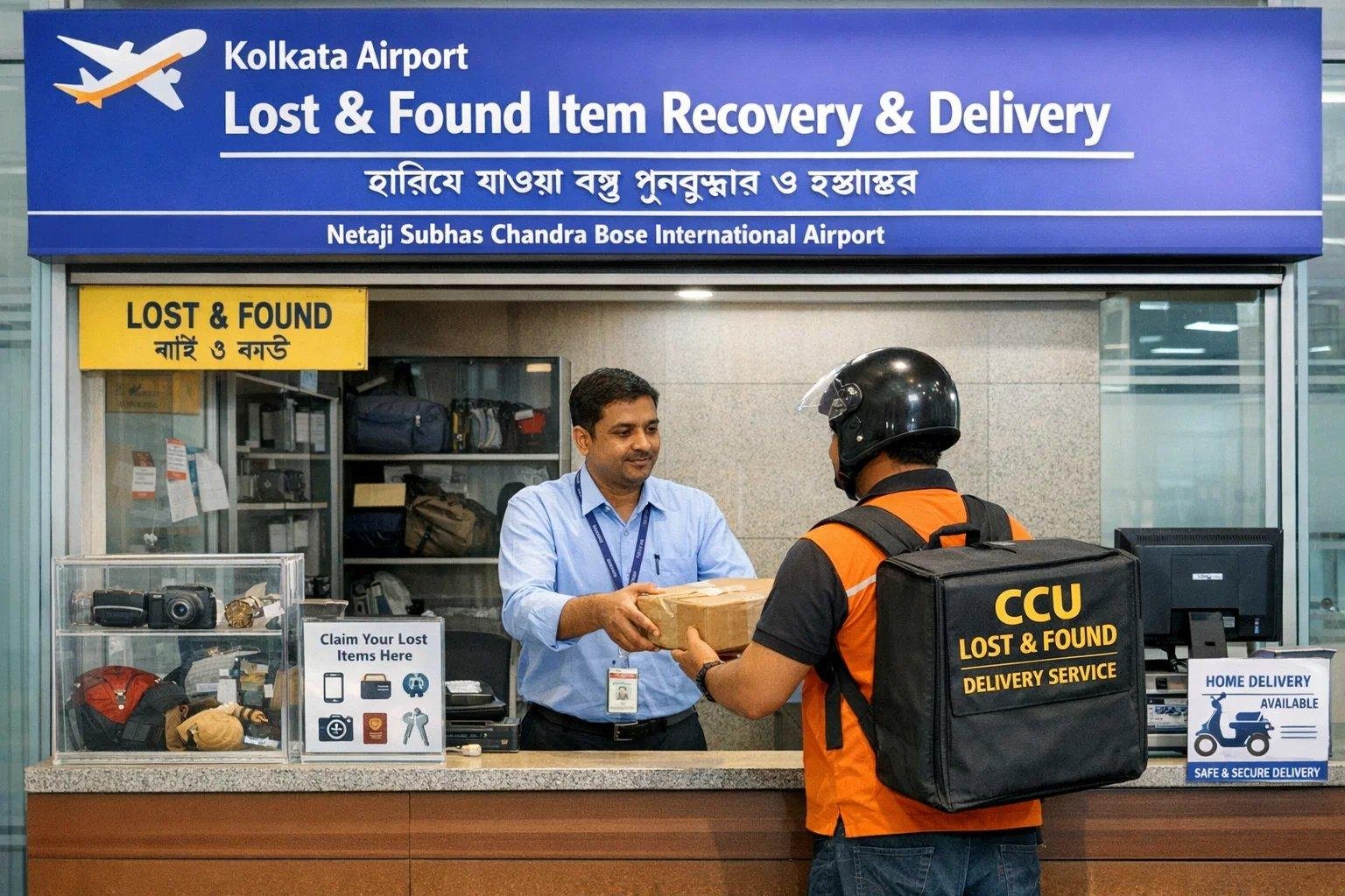 Kolkata Airport lost and found helpdesk for recovering misplaced items